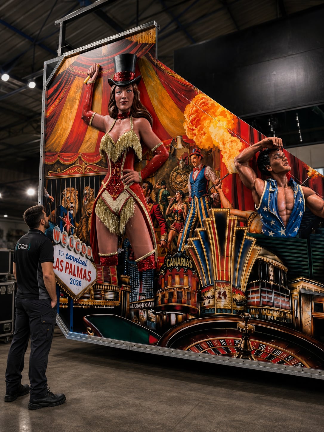 La domadora de la carroza de carnaval, impreso en 3D