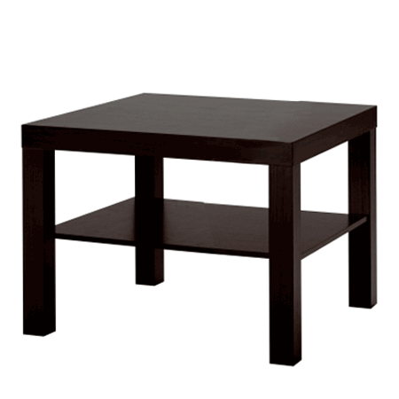Alquiler de mesa baja con estante (78 × 78)